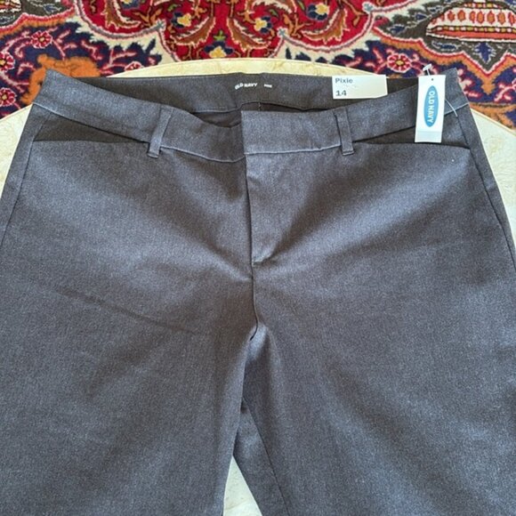 NWT Old Navy Pixie Skinny Ankle Pants Heather Grey - Picture 3 of 6